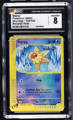 Pokemon Staryu Skyridge 104/144 Reverse Holo CGC 8