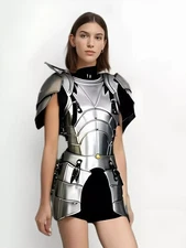 Medieval Armor breastplate functional Jacket Costume With Shoulder