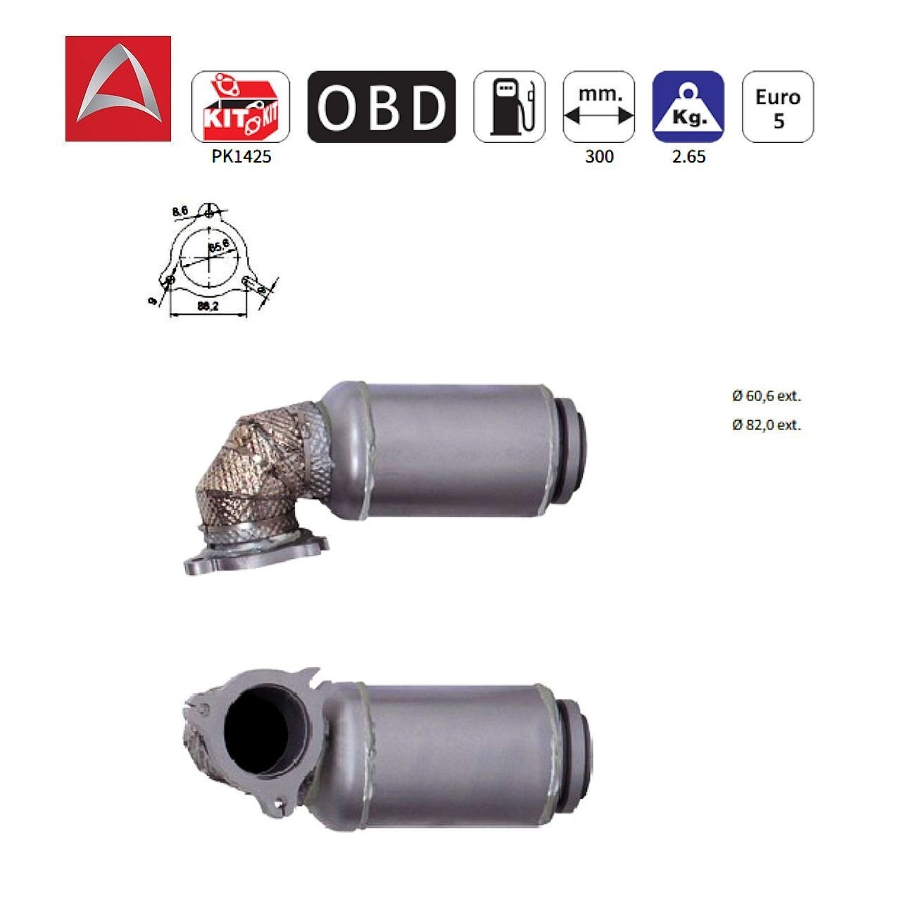 Catalyseur échappement Mercedes W204 W212 S212 C218 3.0 CDi filtre anti-particule