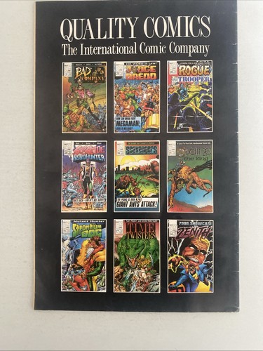 BAD COMPANY. NUMBER'S 4-5 (2 ISSUE 1989 LOT). QUALITY COMICS. BRET EWINS-ART. - Picture 10 of 11