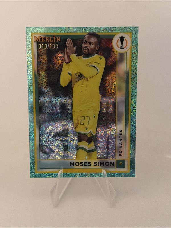 2022-23 Topps Merlin UEFA CL MOSES SIMON #112 Aqua Sparkle Refractor /199-Nantes