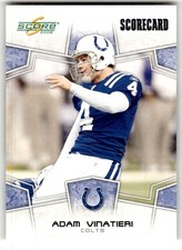 2008 Score Adam Vinatieri Scorecard #/649 #134