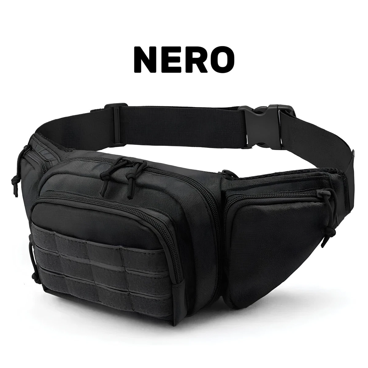 Marsupio tattico, fodero magnetico, borsa da cintura compatta, multifunzionale, marsupio da uomo, piccola borsa a vita per campeggio, escursionismo, ciclismo