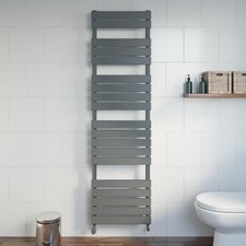 Designer Flat Panel Heated Bathroom Towel Rail Radiator Chrome White Anthracite