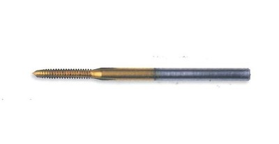M1.7 Thread x .25mm Pitch Plug Tap, 3 Flute, HSS with TiN (Coating) #22309