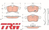 TRW GDB1668 Bremsbelagsatz FüR Scheibenbremse Bremsbelagsatz BremsbeläGe