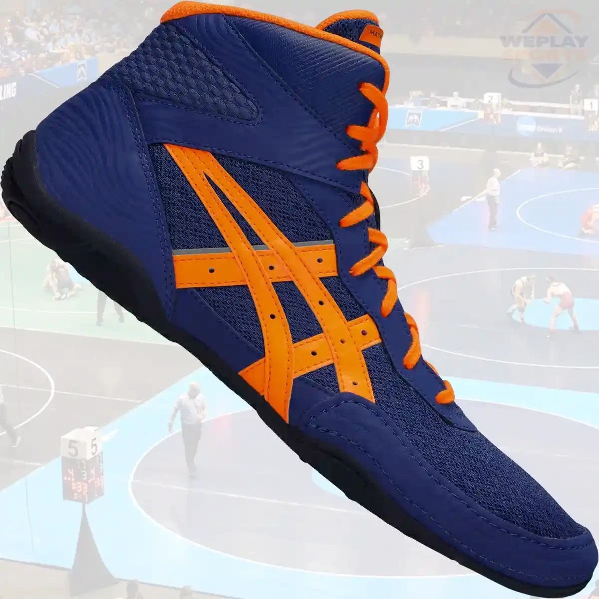 Asics Matflex 7 Wrestling Shoes Cobalt/Orange Pop 1081A051-400 | eBay