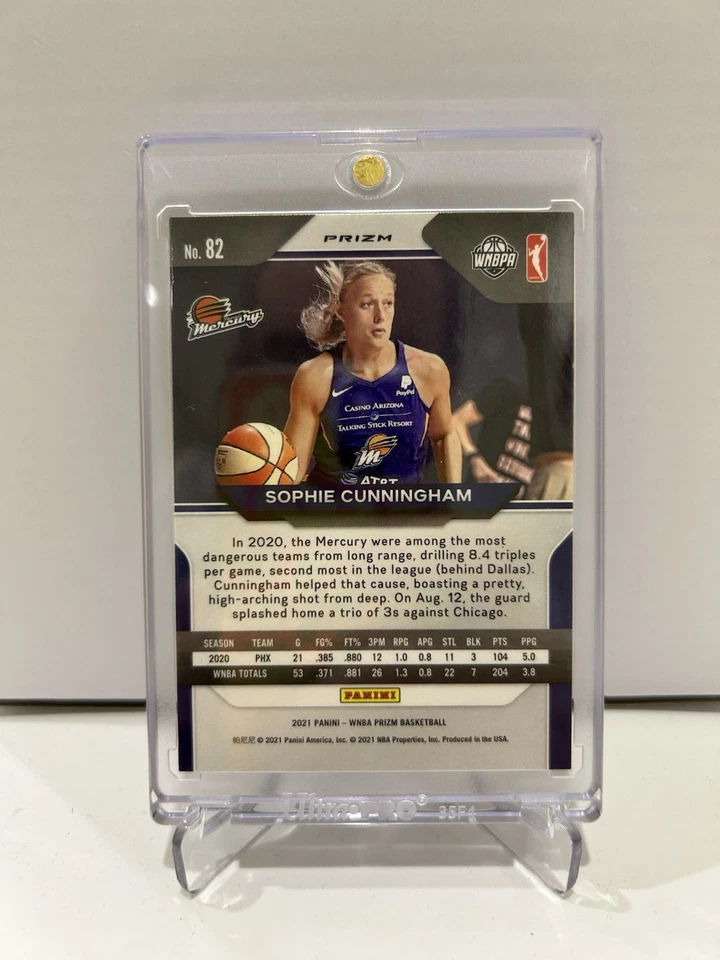 2021 Panini Prizm WNBA Sophie Cunningham Silver Prizm Rookie #82 RC - Image 2 of 2