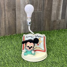 Vintage Nursery Lamp Dolly Inc 5349 MCM Baby Mickey Nursery Rhymes Works