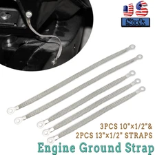 5PCS UNIVERSAL ENGINE GROUND STRAP TRUCK/CAR SET 3-10" AND 2-13" KIT