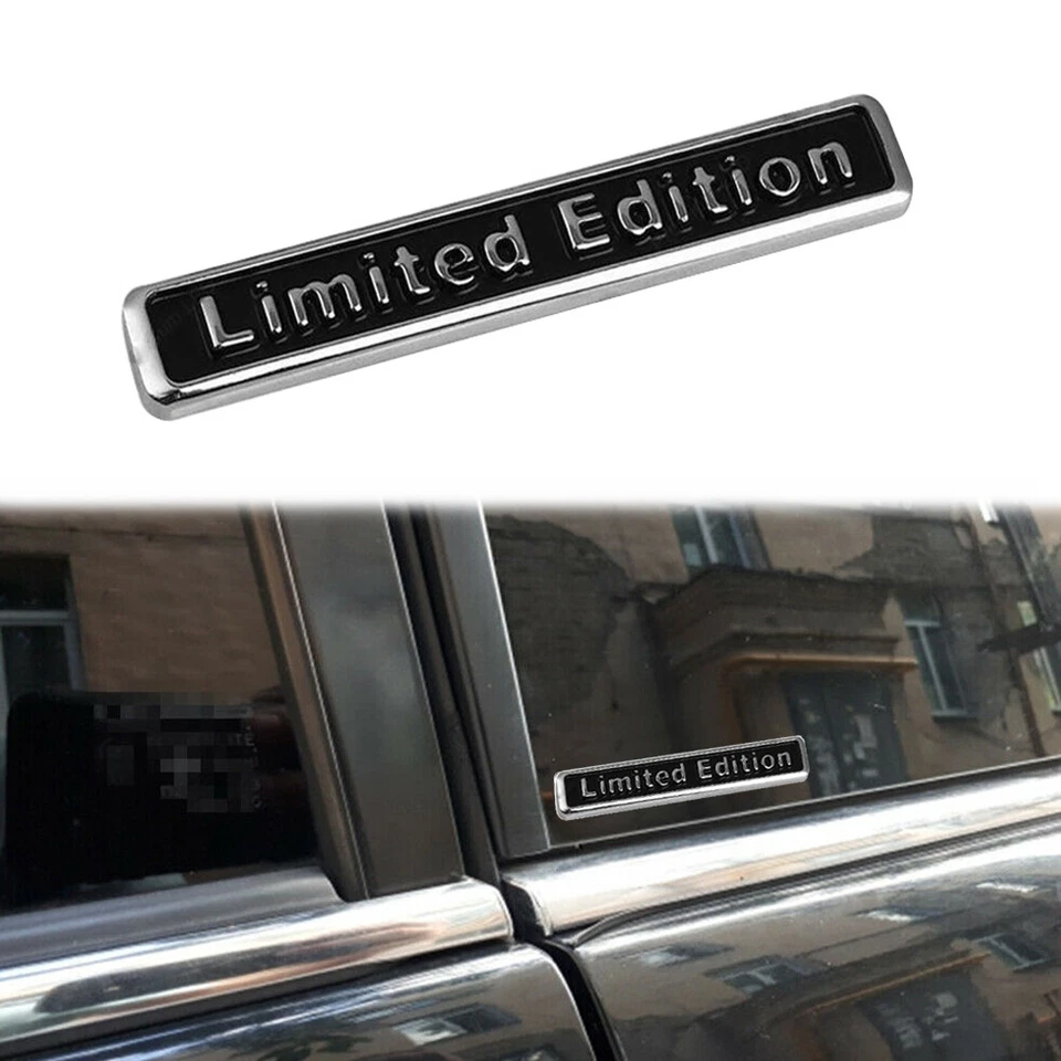 Negro 3D Edición Limitada Logo Emblema Insignia Metal Adhesivo Calcomanía Accesorios Coche Foto 3 de 4