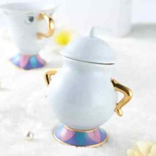 Beauty And The Beast Tea Set Gift Teapot Mrs Potts Pot Chip Cup Mug Sugar Pot