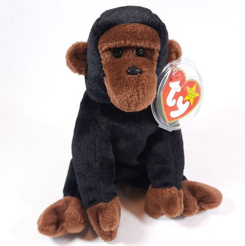 TY Beanie Baby CONGO the Gorilla Black Brown 1996 MWMTs - 第 1/6 張圖片
