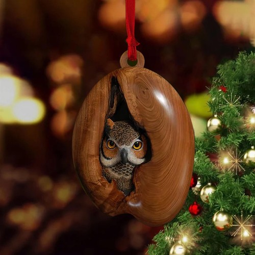 Animal Christmas Decorations Cute Owl Raccoon Christmas Tree Decor Animal Lovers - Picture 9 of 35