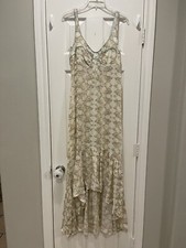 Free People Love Birds Hummingbird Maxi Dress Women’s Size 8 Boho High Low Beach