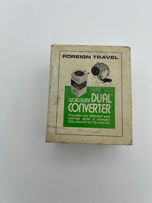 TMI  Worldwide Dual Converter  Kit Converts 220V to 110V High Voltage NOS