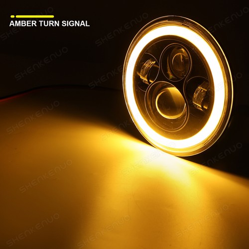 Round LED Headlights +9" Black Bracket For Jeep Wrangler JL 2018-23 Gladiator JT - Picture 16 of 20