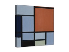Quadro stampa su tela con vernice effetto dipinto - piet mondrian