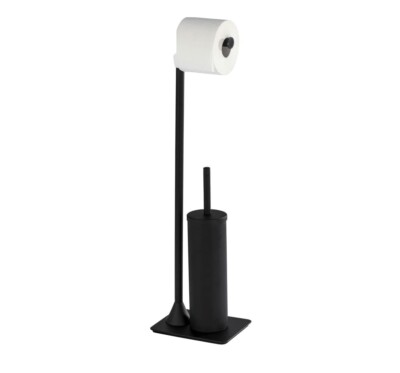 WENKO Stand WC Garnitur HELLA Toiletten Bürsten Papier Rollen Halter Bad Gäste
