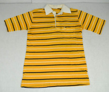 Penguin Shirt VTG Grand Slam Munsingwear Size S 70s 80s Yellow Stripe Made USA