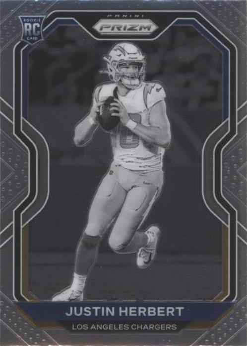 2020 Panini Prizm Rookie Variation Justin Herbert #325 Negative RC PSA 9 22A