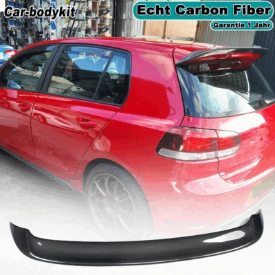 Carbon Fiber Dachspoiler Auto tuning Spoiler Für VW Golf 6 MK6 R20 GTI 2010-2013 - Bild 1 von 4