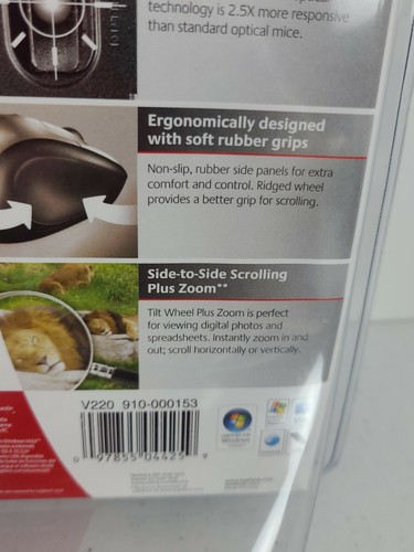 Logitech V220 Cordless Optical Mouse Notebook Series Black NEW in Sealed Package - Picture 9 of 12