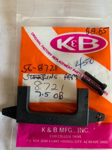 K & B Mecoa 7.5cc OB Outboard Steering Arm & Screws #5151 NOS HTF - Picture 3 of 3