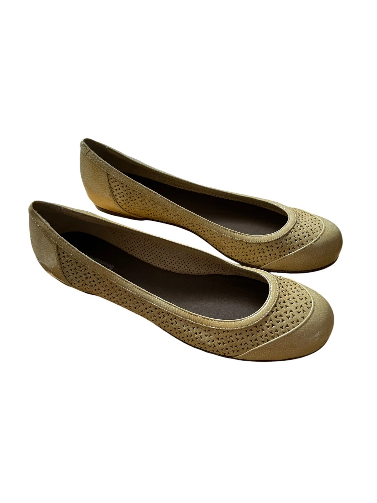 Ballerine Bottega Veneta Prairie oro misura 39 5 pelle giallo taglio laser Italia