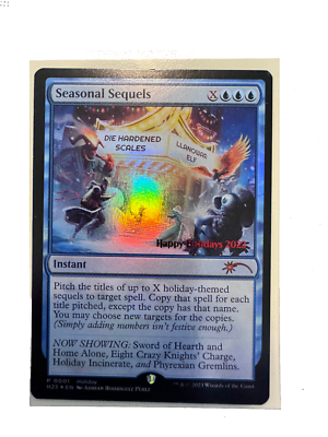 2023 MTG Holiday promo card Seasonal Sequels Wizards of the Coast NM 2023 MTG Holiday promo card Seasonal Sequels Wizards of the Coast NM