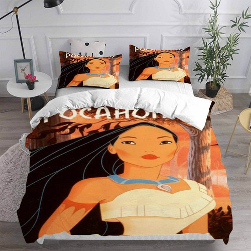 Cosplay Indian Princess Pocahontas 3D Bettbezug Bettwäsche Set Kissenbezug Quilt - Picture 11 of 26