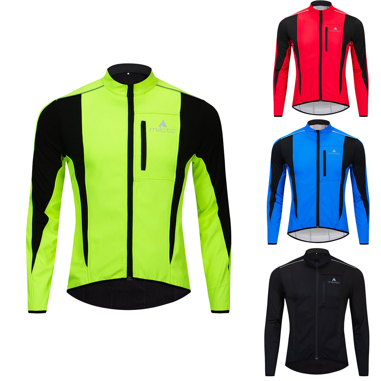 Miloto Men's Winter Cycling Jacket Reflective Bike Bicycle Jacket