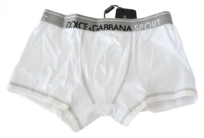 DOLCE GABBANA Underwear White Cotton Stretch Regular Boxer IT3