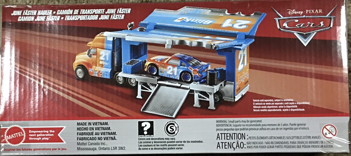 2021 DISNEY PIXAR CARS 3 BLINK “R” 21 SPEEDY COMET'S HAULER RARE