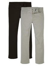 Farah New Mens Casual Bedford Trouser Cords Stone & Black Straight Leg Kingsize