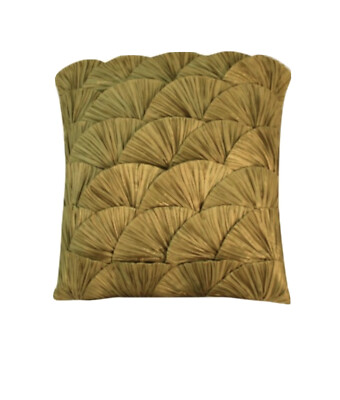 Olivgrüner Kissenbezug Muschelmotiv 43 x 43 cm