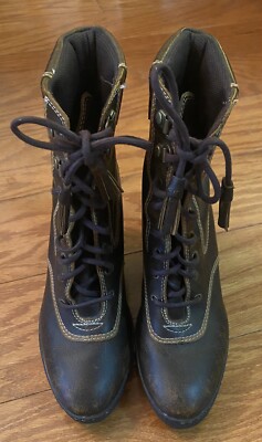 在庫確認8 Timberland Women's Lace Up Ankle Boots 63644. Size 6M. Brown
