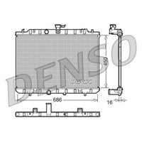 Denso WasserküHler MotorküHler Aluminium FüR Nissan X-Trail T31 2.5 4X4 2.0
