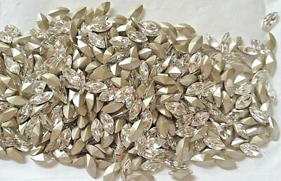 Primo Gems Superior PRIMERO 4228 Foiled Navette Fancy Stone Crystals - All Colors (Austrian Crystal) Austrian Crystal Glass Stones - Foto 4