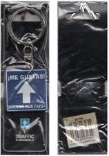 Me Gustas Sigueme por Favor Rubber Square key chain Vintage 1 piece 5cm