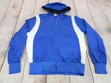 VTG 90s Grey Tag Nike Full Zip Hooded Blue Windbreaker Jacket Youth Medium