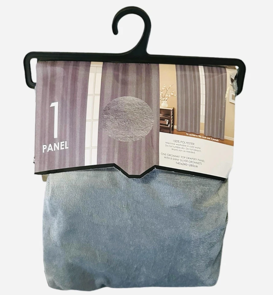 Rideaux Velours Panel 1 Gris Taille 140x240cm Neuf - Photo 1/1