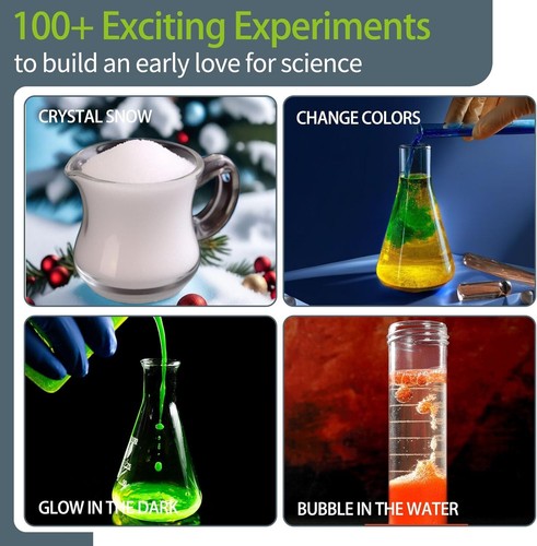 120+ Experiments Science Kit for Kids STEM Chemistry Set Crystals Explosions - Picture 5 of 6