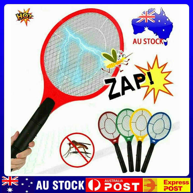 Electric Bug Zapper Racket Fly Swatter Mosquito Killer Insects Bat