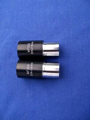 ( LOT OF 2 ) MICROSCOPE WF 10X DIN/18MM  EYEPIECE OPTICS