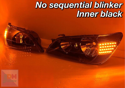 Toyota Altezza 98-01 Early Makeup Headlight No sequential blinker Inner Black v2
