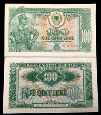  Albania 100 Leke 1957 banknote World Paper Money UNC Currency Bill Note