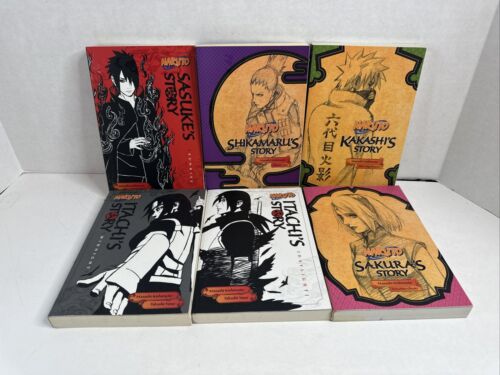 Lot de 6 livres d'histoires Naruto Sasuke's, Shikamaru's, Kakashi's, Itachi's Sakura's - Photo 1 sur 15