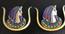 DOI Egyptian Embroidered Emblem Sew/Iron Daughter of Isis Lot of 2 for 12
