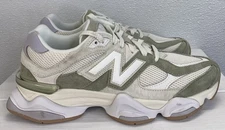 New Balance 9060 Unisex Size M9.5 W11 Green Suede Chunky Sole Casual Sneakers